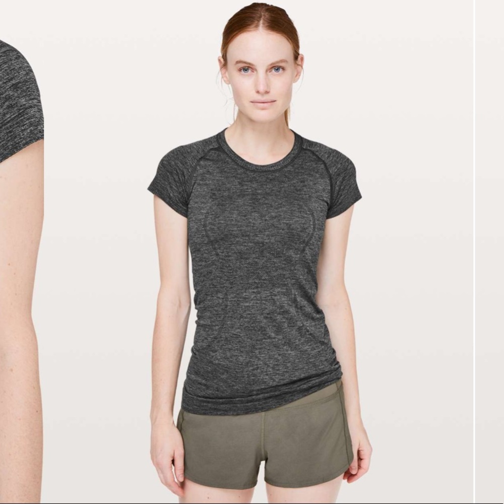 lululemon athletica Charcoal Short Sleeve Tee